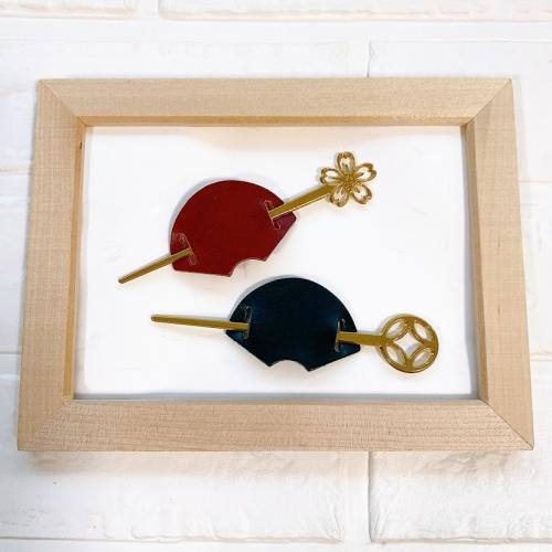 和印STREET / 【七宝】真鍮 × 本革 3Way 和風マジェステ 簪 かんざし