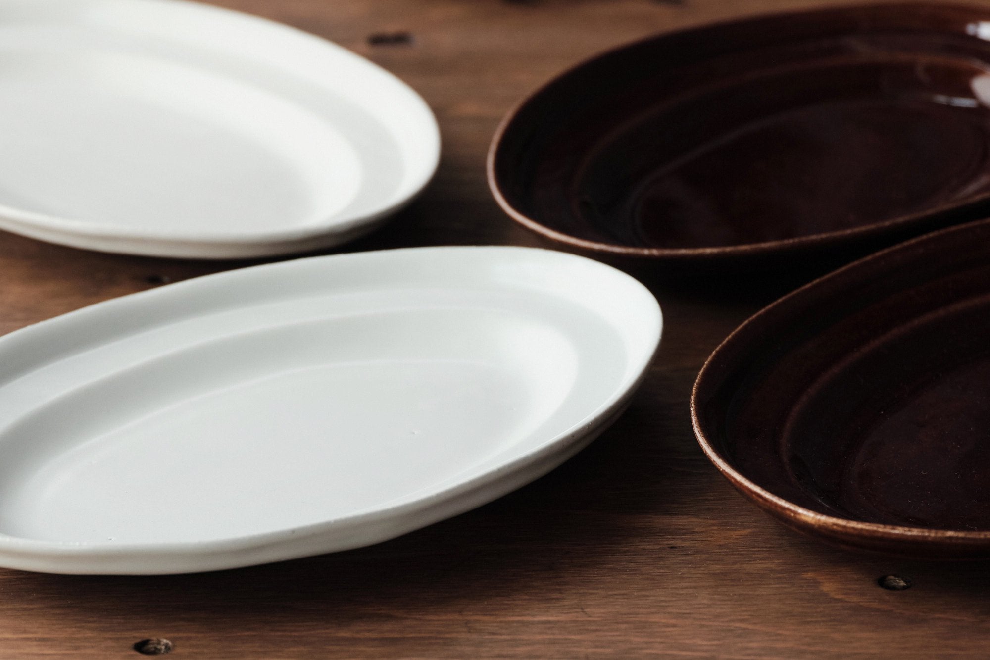 石木文さん オーバル皿 ホワイトガーデン 石木文さん オーバル皿