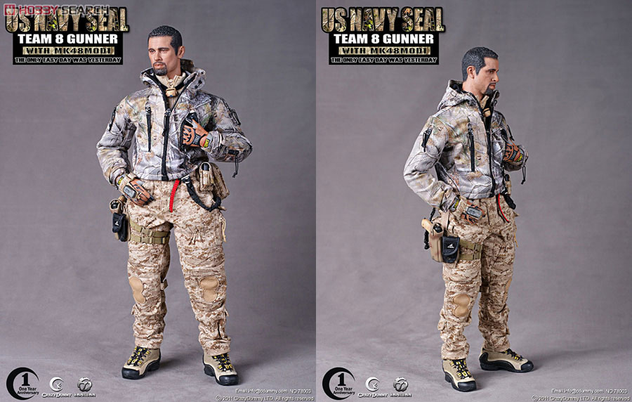 Crazy Dummy - 1/6 U.S.Modern Navy Seal Team 8 Gunner With MK48