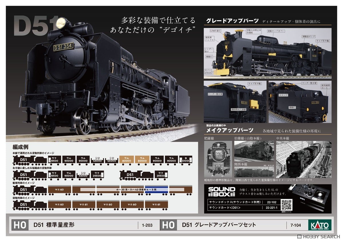 16番(HO) D51 標準量産形 (鉄道模型) - ホビーサーチ 鉄道模型 HO・Z