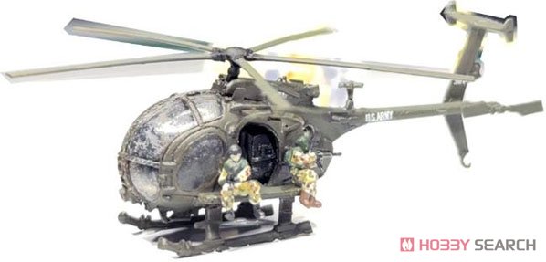 MH-6 リトルバード & デルタフォース隊員フィギュアセット (デカール付
