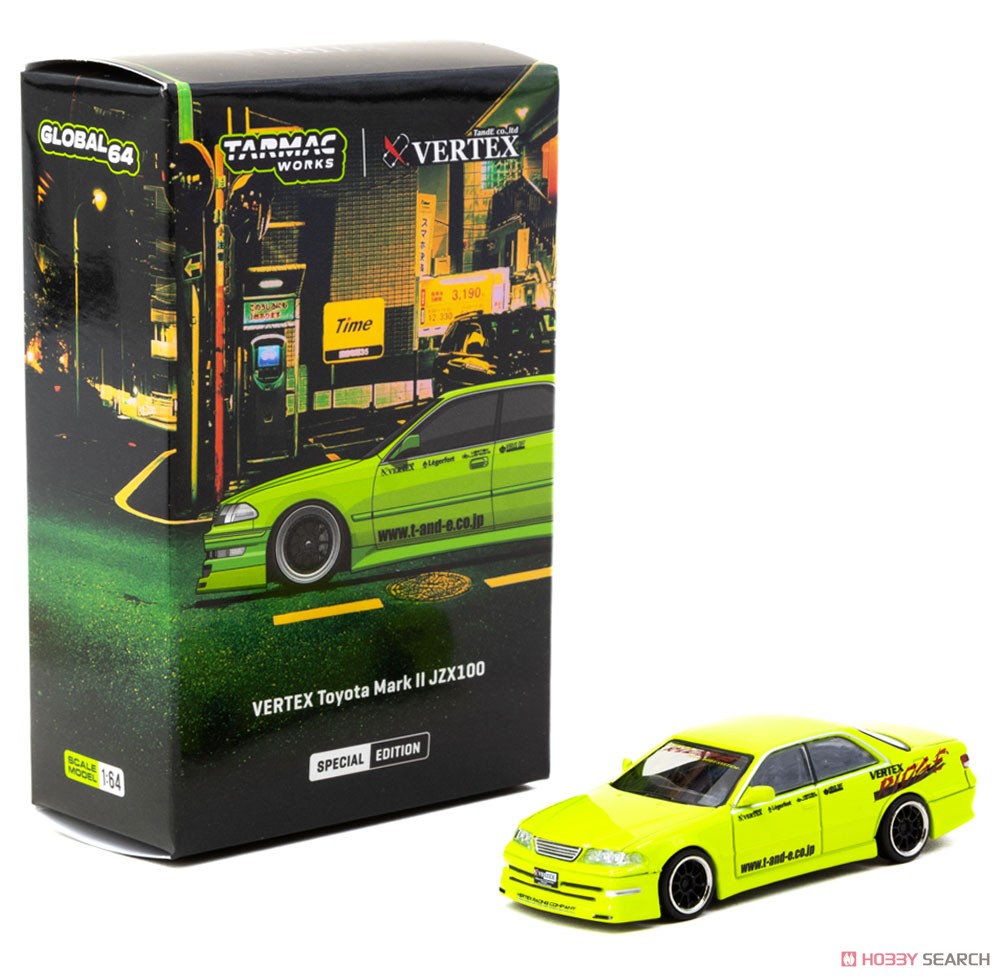 VERTEX Toyota Mark II JZX100, Light Green (ミニカー) - ホビー