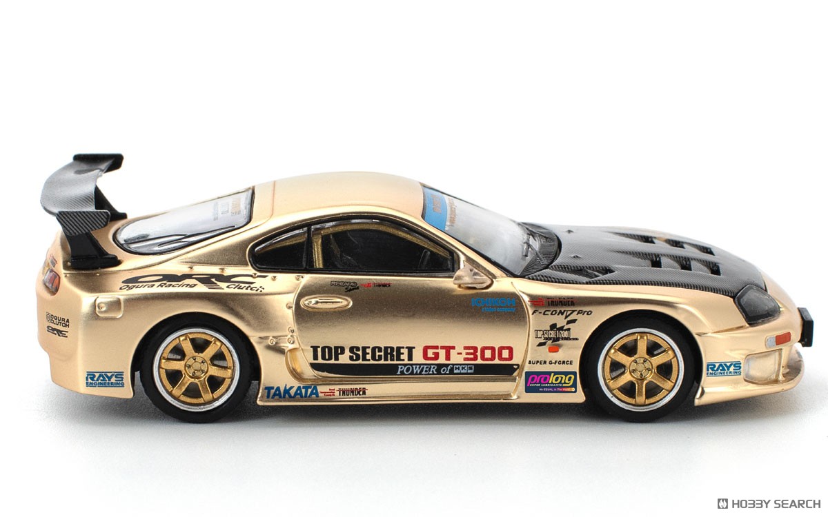 トップシークレット GT300 スープラ - クロームゴールド (ミニカー