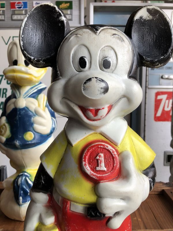 60s Vintage Mickey Mouse Blow Mold Plastic Coin Bank 49cm (B746