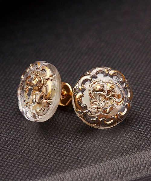 チェコガラスピアス（S）(CLEAR CROCUS): 『欧州航路』