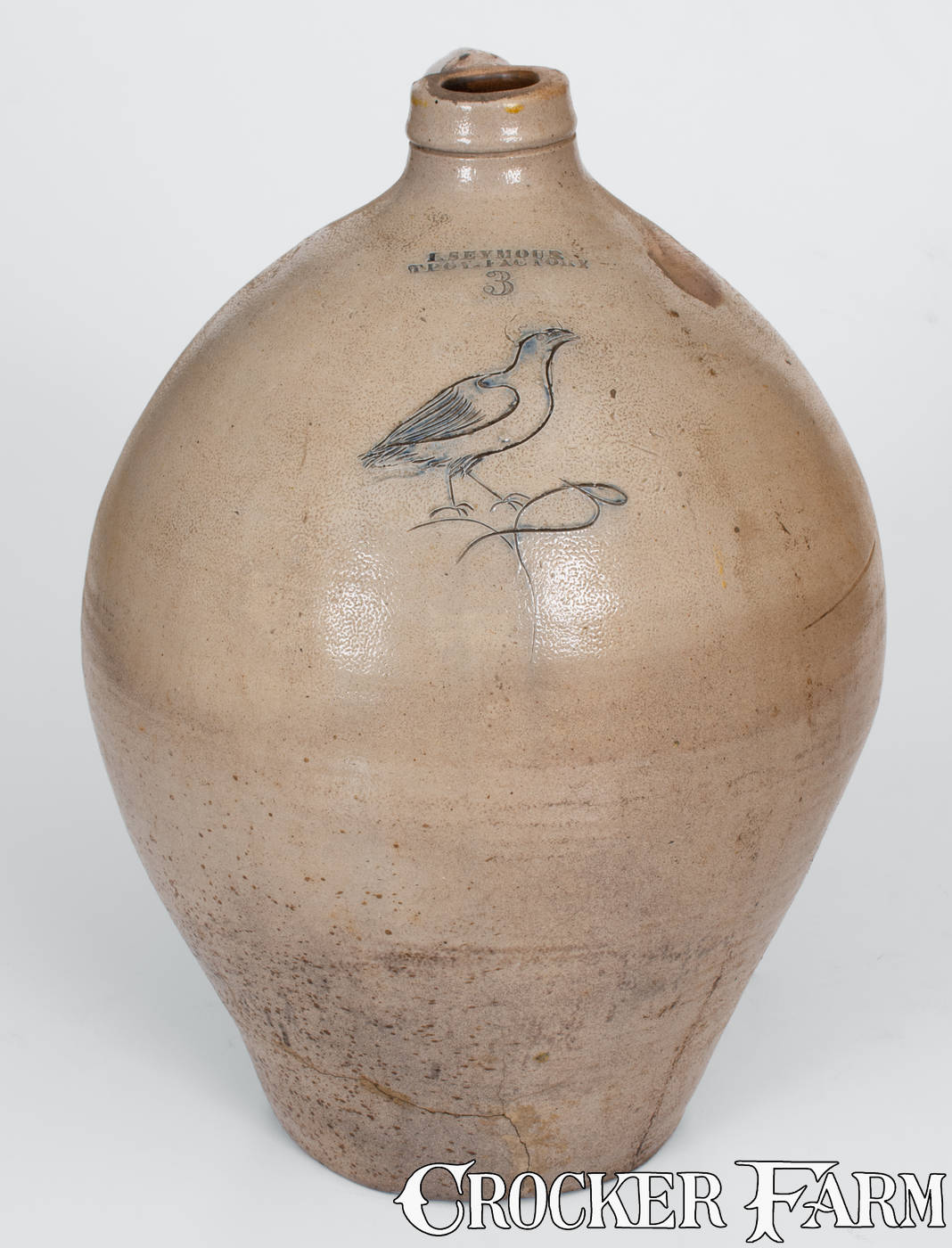 Three-Gallon I. SEYMOUR / TROY FACTORY (New York) Stoneware