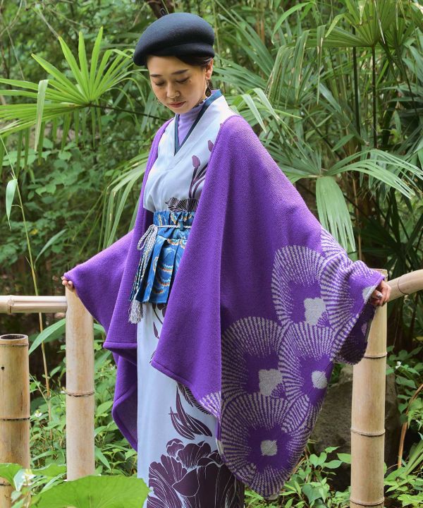 Japanese Crest Motif Knitted KIMONO Cardigan - Ametsuchi