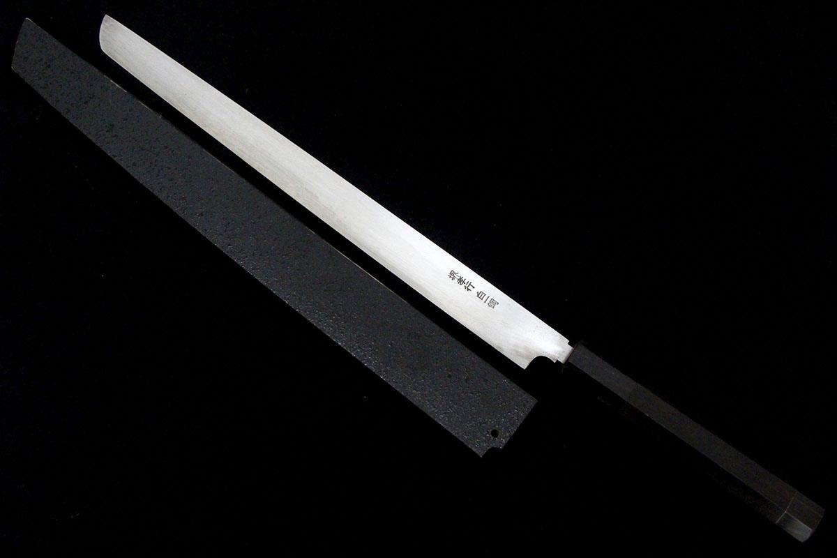 白虎 先丸蛸引包丁 尺 霞 白一鋼 鞘付 λA5400-2L3B | 堺孝行 | 包丁