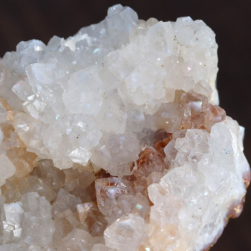 インド産アナンダライト（天然レインボークォーツ）クラスター-033水晶