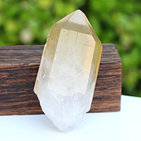 アーカンソー 産ゴールデンヒーラー水晶クラスター、天然石ビーズの