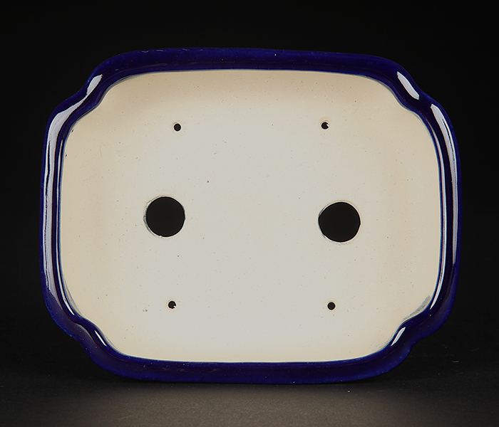 鴻陽瑠璃ピンク結晶釉隅入長方鉢 | 盆栽、盆栽書籍、盆栽鉢の通販