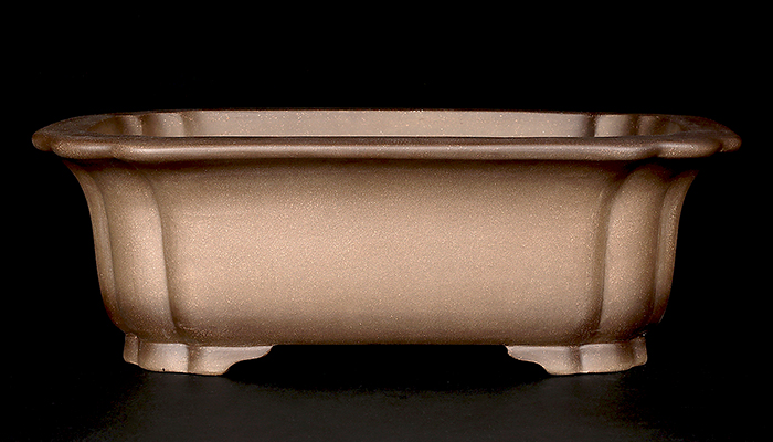 烏泥外縁隅入長方鉢 | 盆栽、盆栽書籍、盆栽鉢の通販│近代出版