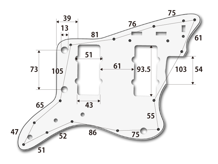 ピックガード ジャズマスタータイプ ミントアイボリー3P通販｜ギター