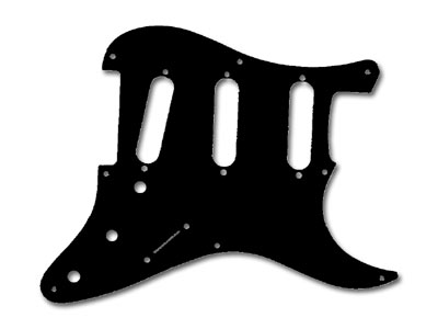 ピックガード ストラトタイプ ビス穴未加工 黒1P通販｜ギターワークス