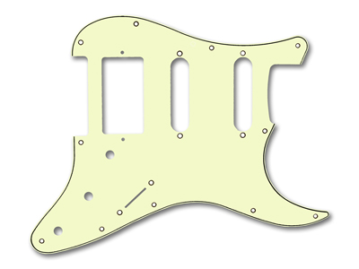 ピックガード ストラトタイプ S-S-H 62タイプ ミントグリーン3P通販