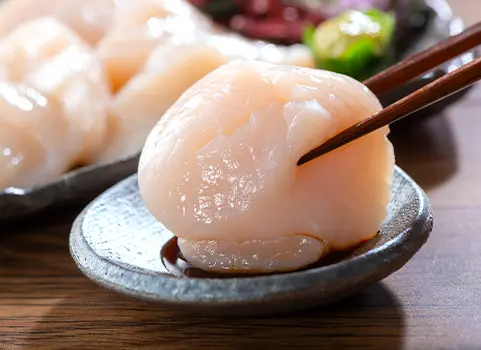 ほたて貝柱 1kg・Mサイズ（北海道 野付産・刺身用冷凍）｜【北海道ぎょ