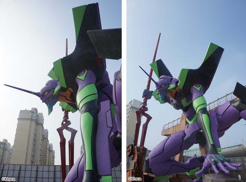 エヴァ初号機の立像が中国・上海に出現！ 世界最大のエヴァ立像として