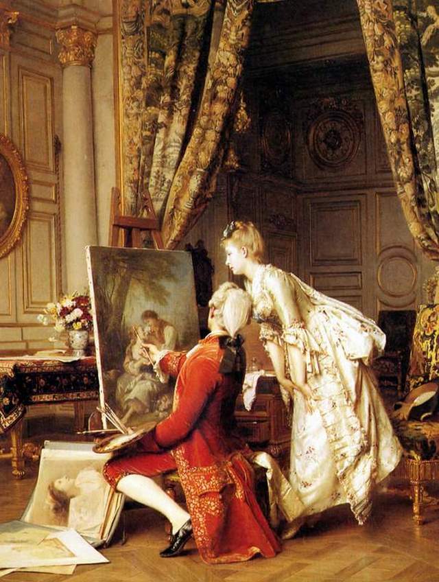 fu-collection】 ヨーロッパ名画 ロココ調 貴族額絵 002 トップ