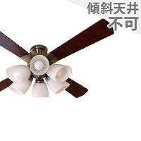 LED 電球色 6灯 東京メタル工業製シーリングファンライト【MFE010