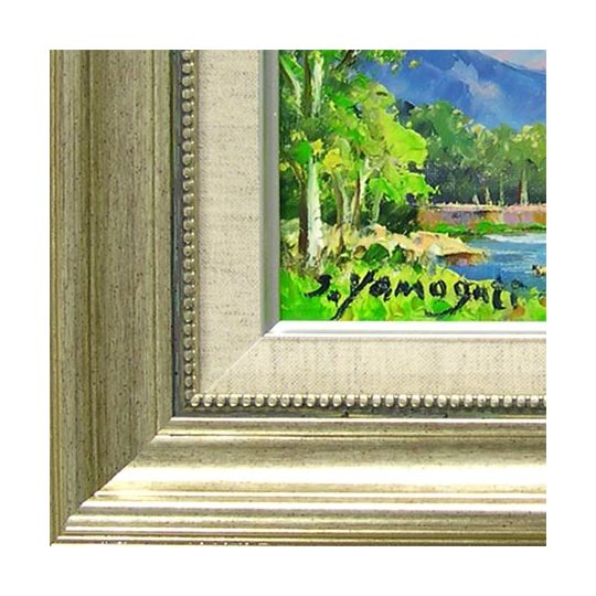 EHK88 真作保証 太田孝 信州風景 10号 油彩画 額装 肉筆 風景画 EHK88