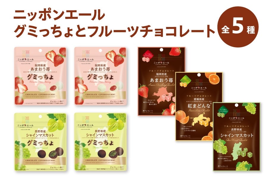 302（ﾊﾞﾚﾝﾀｲﾝ）ニッポンエール グミっちょ&フルーツチョコセット（5