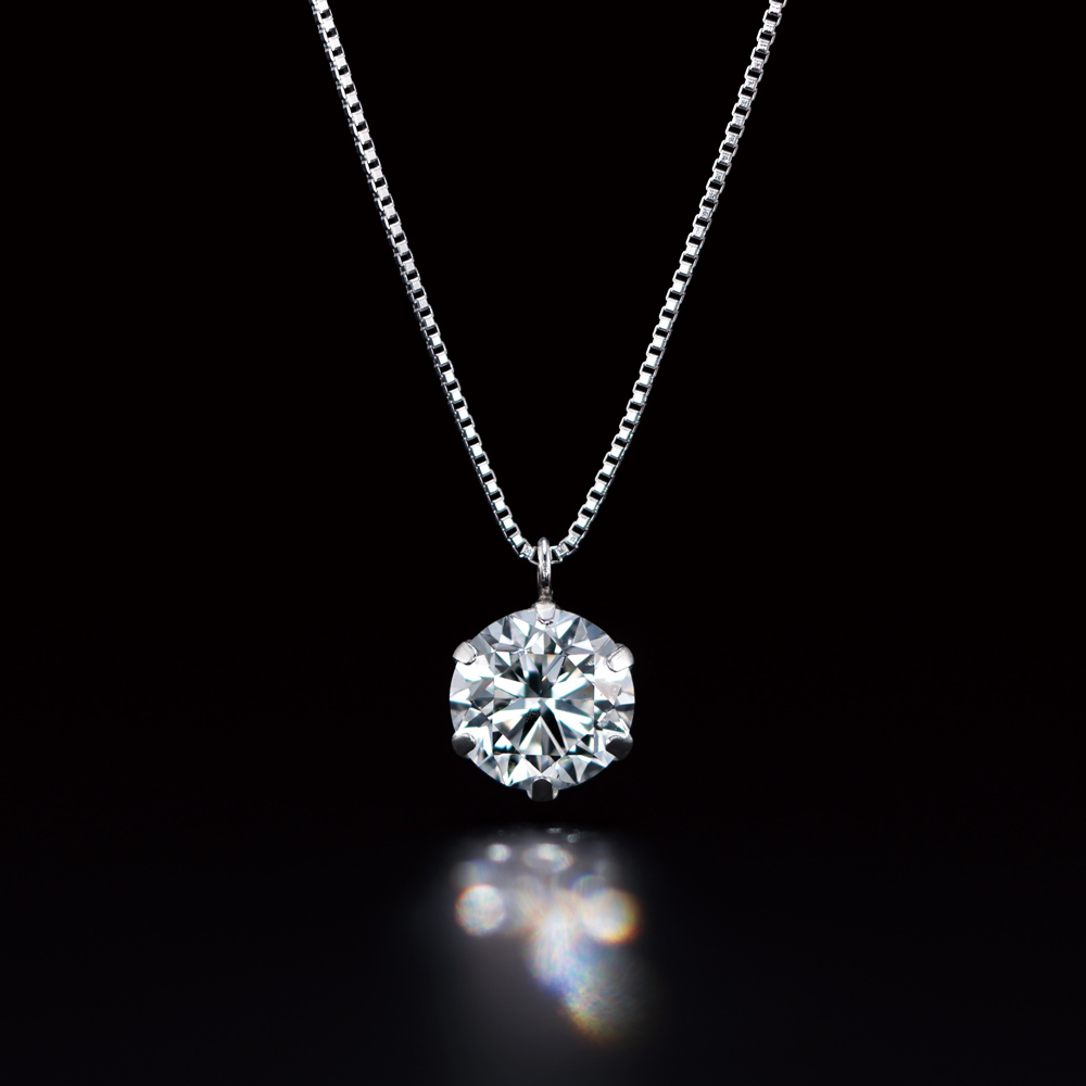 DカラーVSクラス 天然ダイヤモンドペンダントネックレス 1.0ctアップ