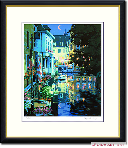 笹倉鉄平 ブルージュの船着場 | 絵画など美術品の販売と買取 | 東京