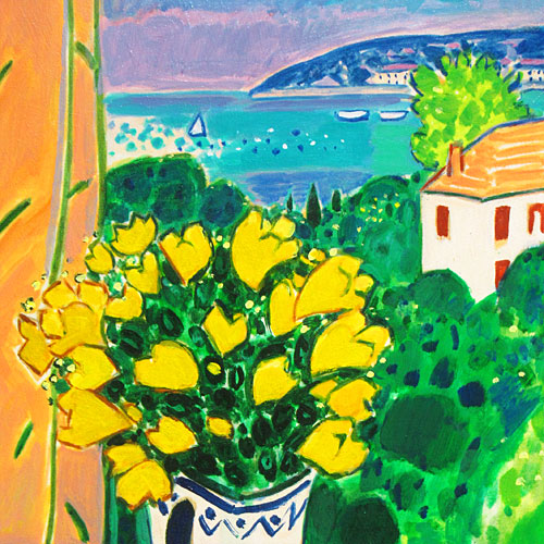 坂口紀良 コートダジュールの窓辺 | 絵画など美術品の販売と買取