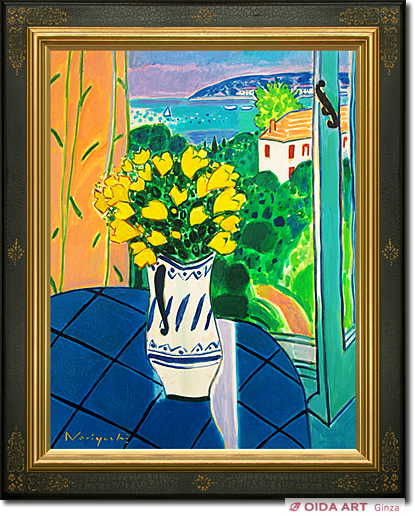 坂口紀良 コートダジュールの窓辺 | 絵画など美術品の販売と買取