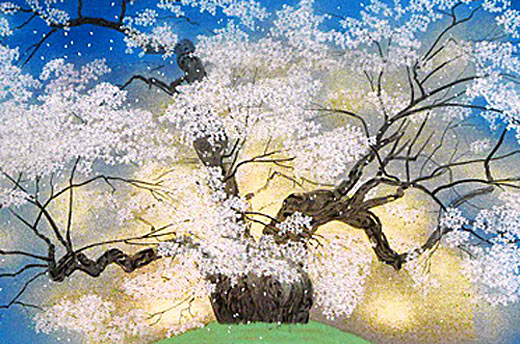 中島千波 醍醐の桜 | 絵画など美術品の販売と買取 | 東京・銀座 おいだ美術