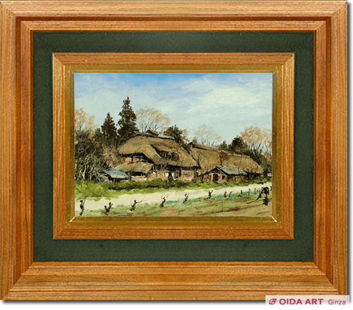 向井潤吉 早春の街道 飯能在 | 絵画など美術品の販売と買取 | 東京