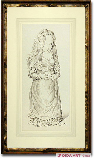 藤田嗣治 少女像 | 絵画など美術品の販売と買取 | 東京・銀座 おいだ美術