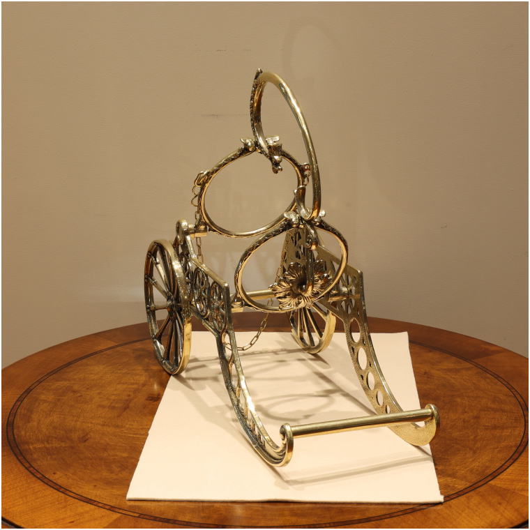 イタリア直輸入 真鍮製ワインボトルホルダー アンティーク調ワイン