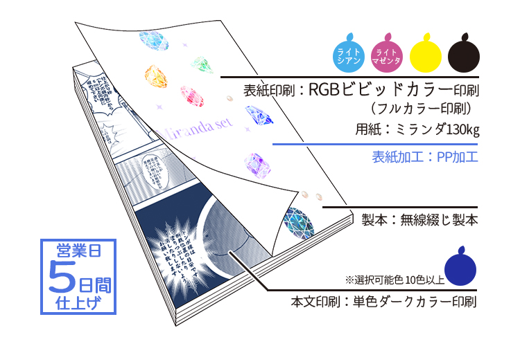 RGBビビッドカラー版】ミランダPPセット(本文単色ダークカラー) | 冊子