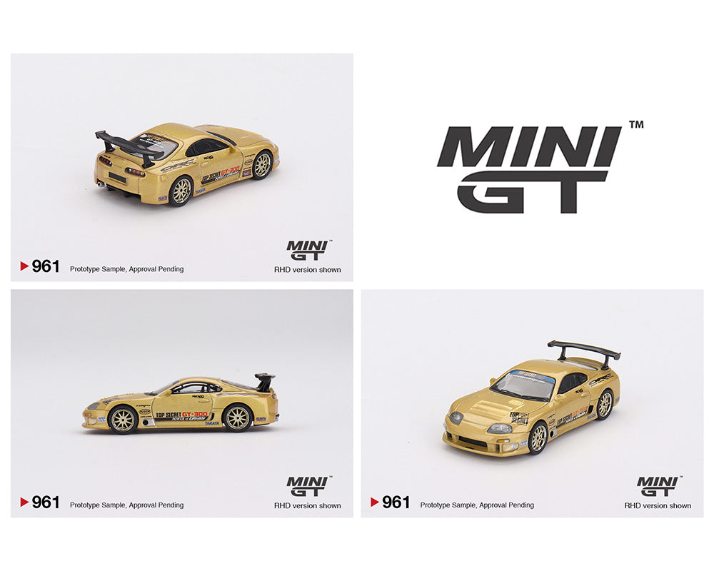 MINI GT 1:64 Toyota Supra (JZA80) TOP SECRET in Gold – Model Cars
