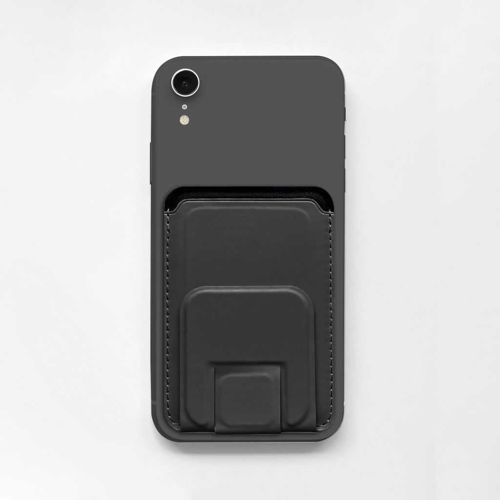 HIDISC スタンド付マグネットカードケース ブラック HD-MGCCRBK