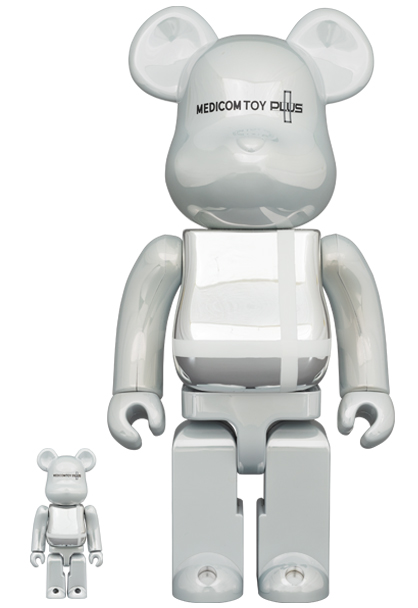 MEDICOM TOY - BE@RBRICK MEDICOM TOY PLUS WHITE CHROME Ver. 100