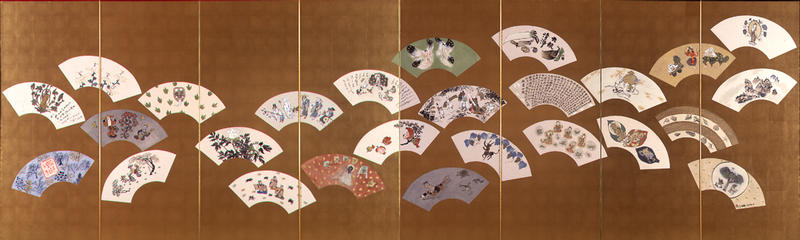 扇面散屏風（杉本健吉） - MIHO MUSEUM