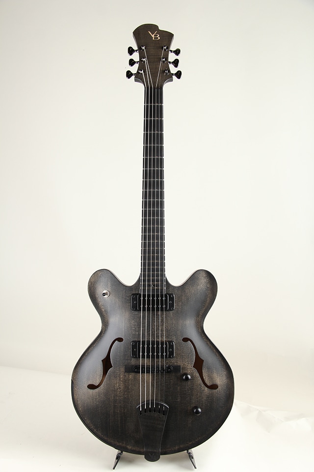 Model 35 Chambered Semi-hollow Ebony Tail Peace & Bridge Bass