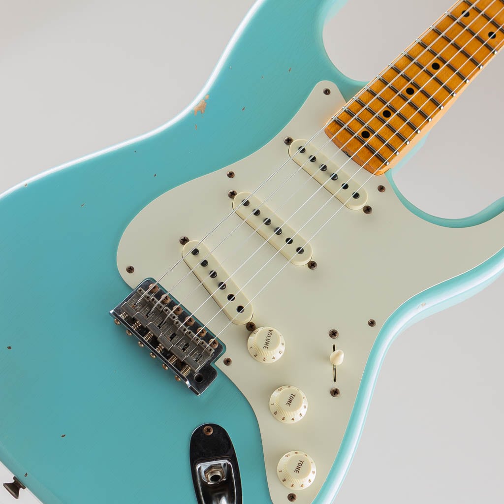 1957 Storatocaster Relic Faded Aged Daphne Blue 2021: エレキギター