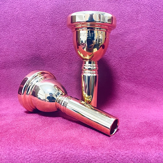 バック テナーバストロンボーン太管マウスピース ゴールドプレート