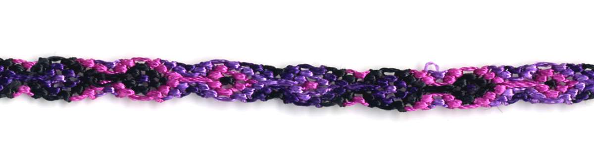 QBP027:ミサンガ・シルク[両紐]・[黒・紫系]・通販:ミサンガ販売店
