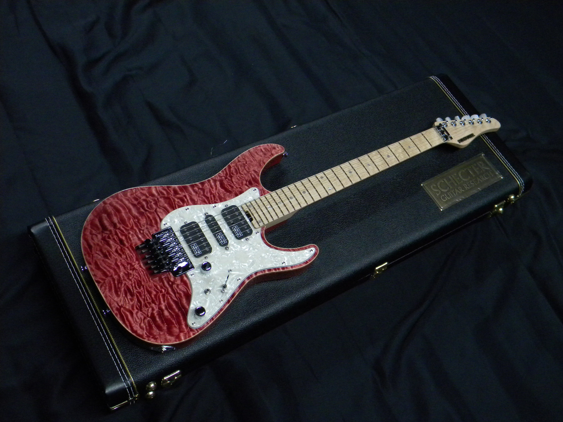 SCHECTER エレキギターEX-V-24-CTM-FRT BM/BM RED NATURAL()売却済み