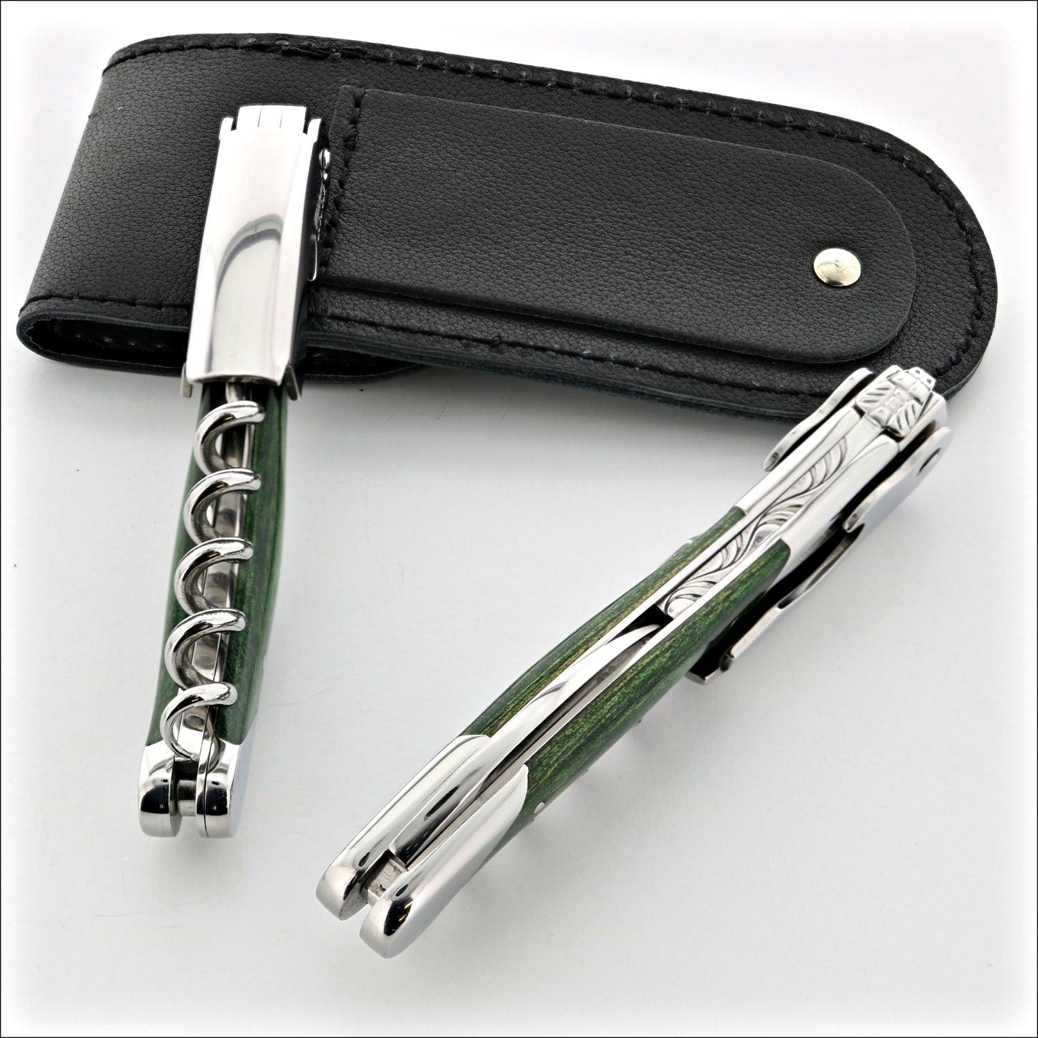 Chateau Laguiole Green Stamina Corkscrew - Grand Cru Series