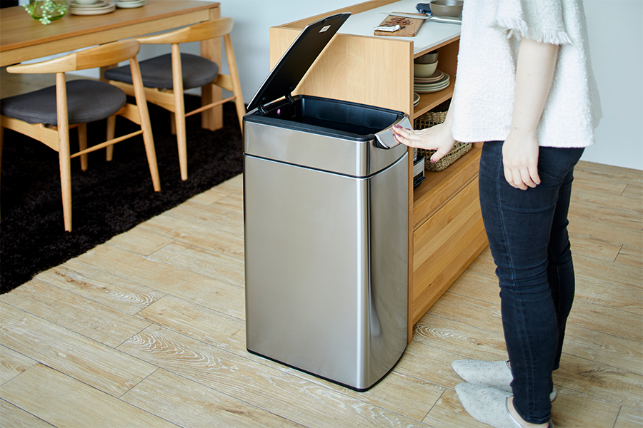 simple human】40liter slim touch-bar trash can ダストボックス