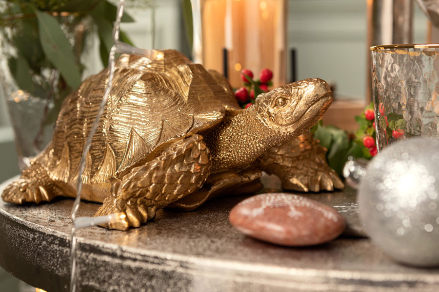 ゴールドタートルスモール デコフィギア - オブジェ・置物の通販