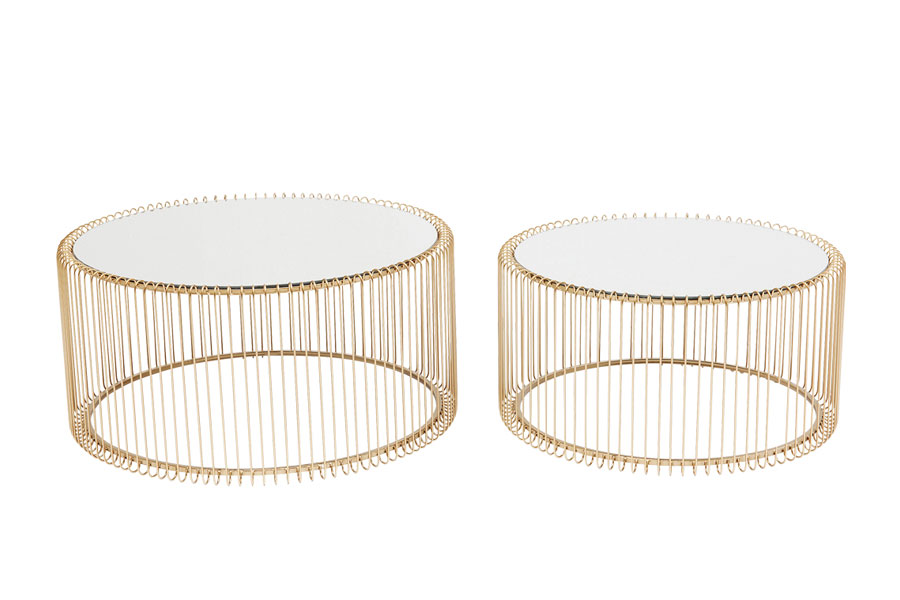 ワイヤーブラス (2/Set) ローテーブル/コーヒーテーブル - ロー
