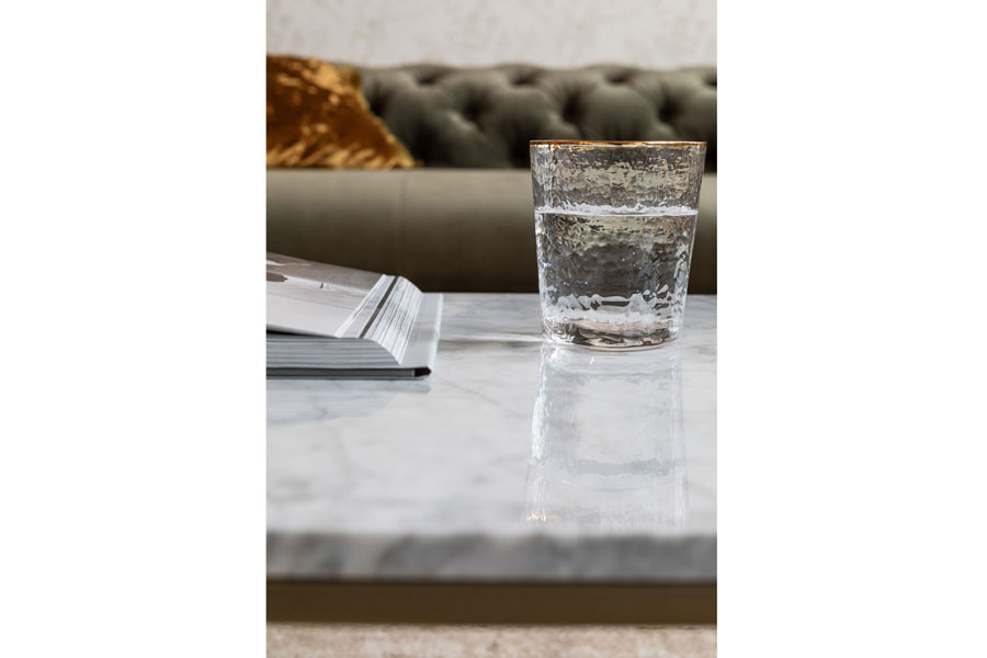 キーウェストマーブル 120x60cm ローテーブル/コーヒーテーブル - ロー