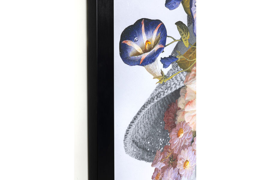 外国人画家の作品 人形を描いたパステル画 実力ある画家の大型サイズの