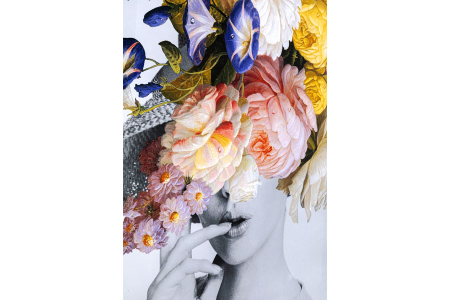 フラワーレディ パステル 152x117cm ピクチャーフレームアート